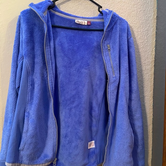 Blue fuzzy Jacket 💙🦋🌀 - Picture 1 of 4